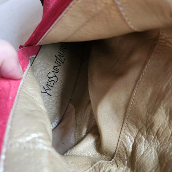 YSL Vibrant Pink Knee-High Suede Boots – US 7.5 - Picture 8 of 15